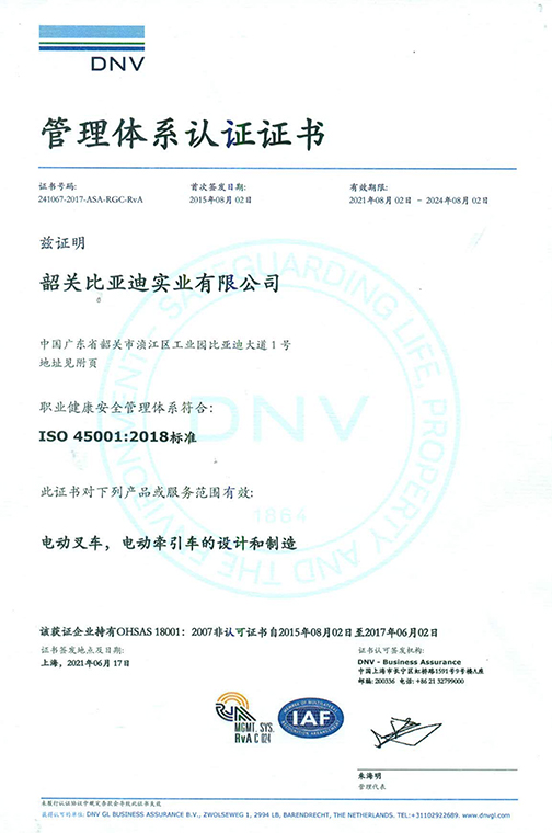 嘉兴市ISO45001 2018 认证证书_00